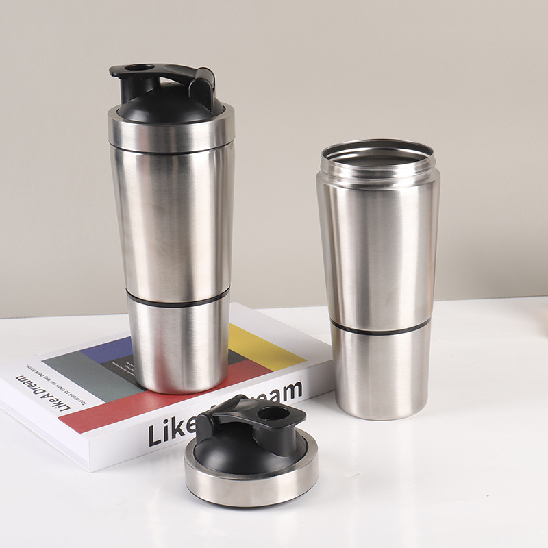 Nutrition For Fitness And Sports - Roestvrijstalen Eiwit Shaker Cup Draagbare Fitness