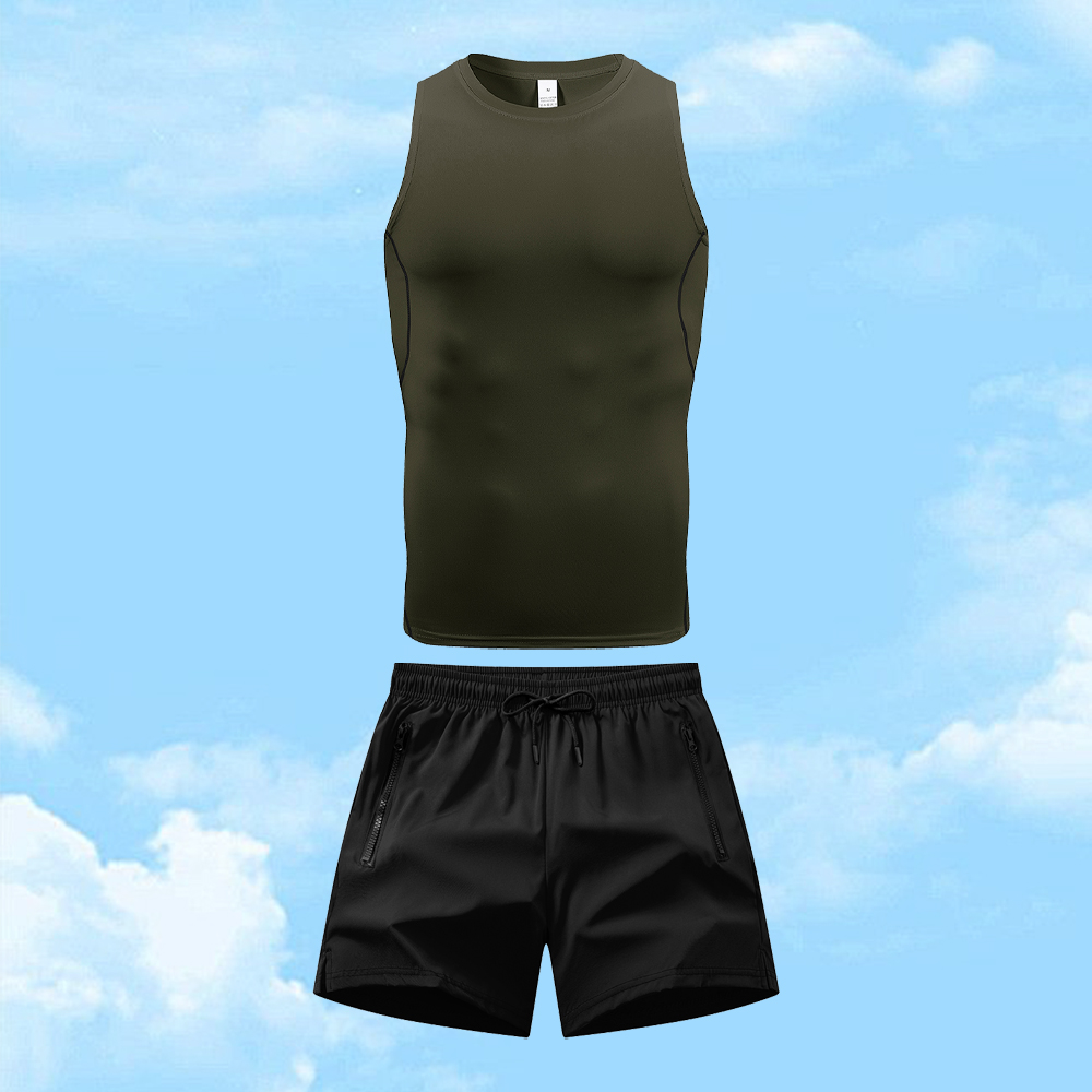 Fitness & Nutrition Lab - Casual sportkledingset voor heren, sneldrogend vest
