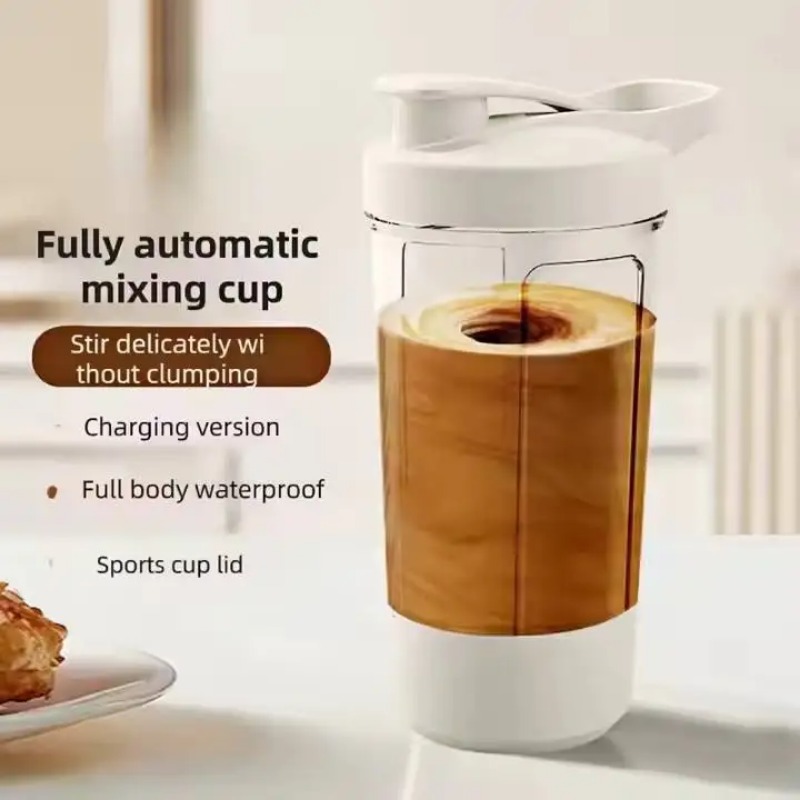 Protein Shaker Bottle - Elektrische zelfroerende mok met weegschaal, 15