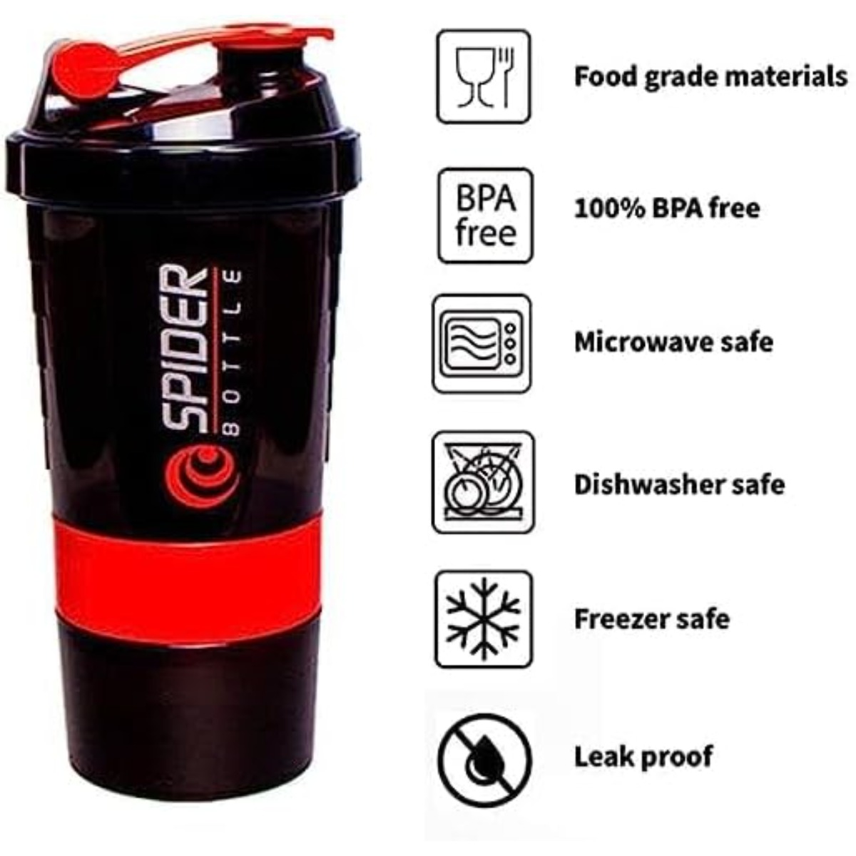 16 Oz Eiwit Shaker Fles Lekvri - Protein Shaker Bottle recensie en prijs
