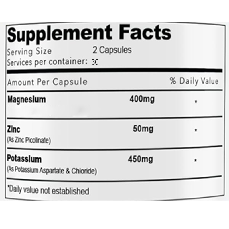 Magnesium- en kaliumsupplement - Zinc Supplement 50Mg recensie en prijs