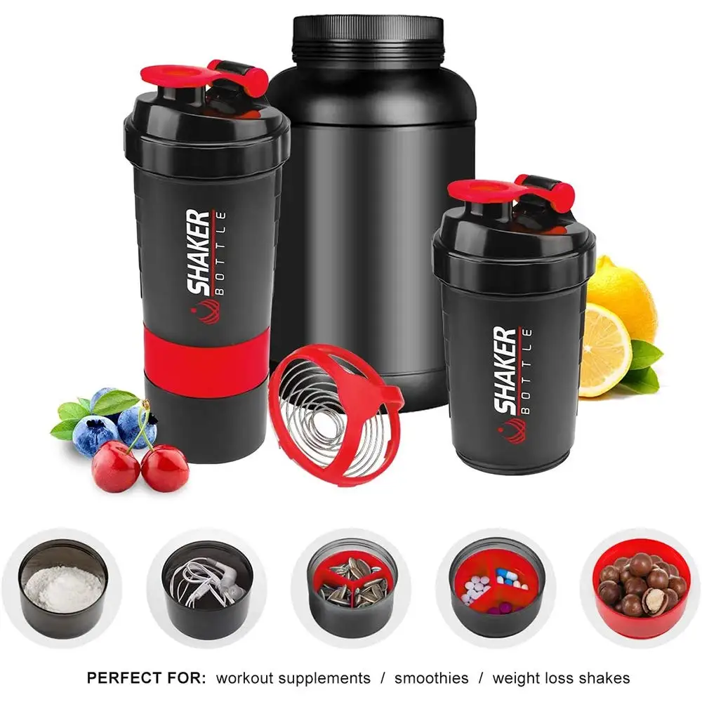 500Ml Gelaagde Eiwitfles Poede - Protein Shaker Bottle recensie en prijs