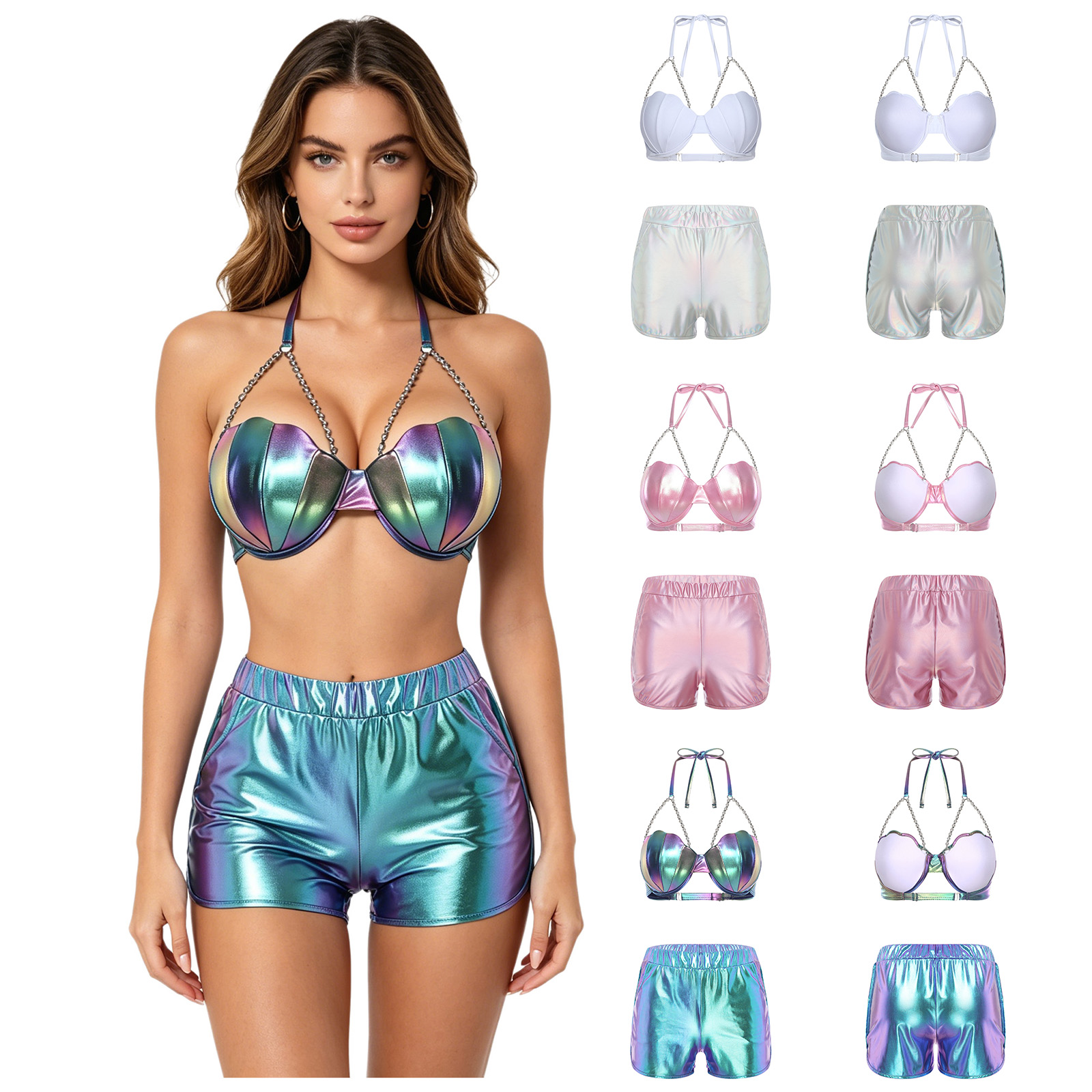 Dames metallic glanzende badmo - Fitness & Nutrition Lab recensie en prijs