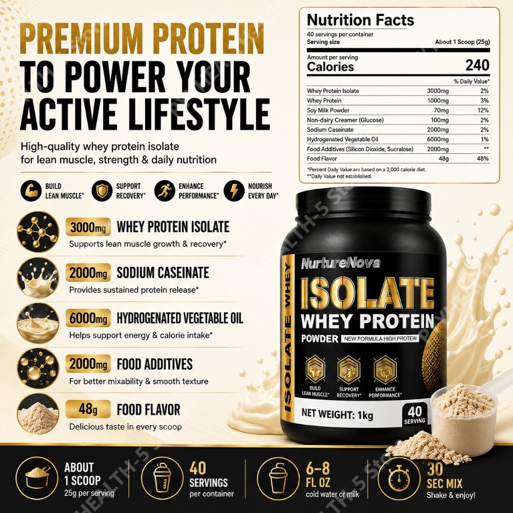 Isolatiewhey-eiwitpoeder 1kg H - Nutrition For Fitness And Sports recensie en prijs